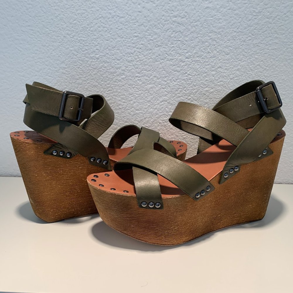 Joe's Leather Brenda Platform Wedges